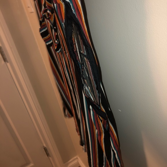 Garage Striped Romper - tie in front & pockets - Picture 6 of 10